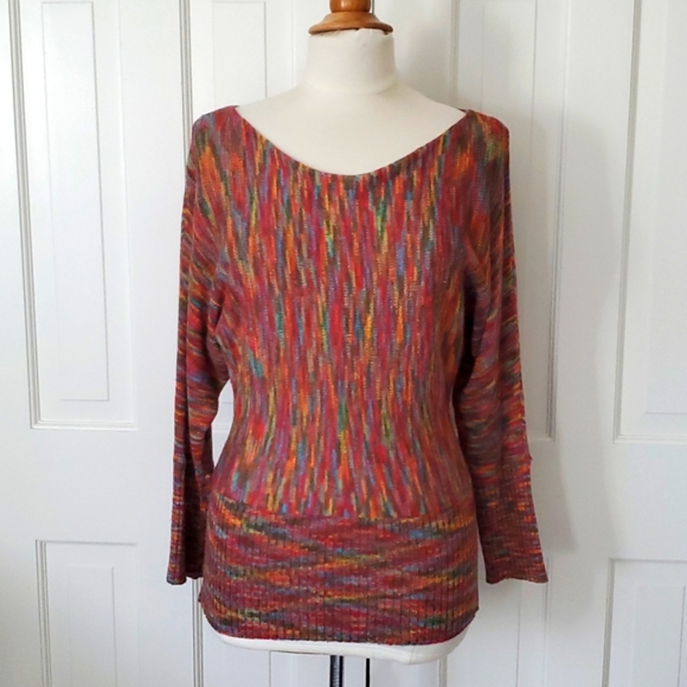 Swell Off The Shoulder Multi Color Sweater